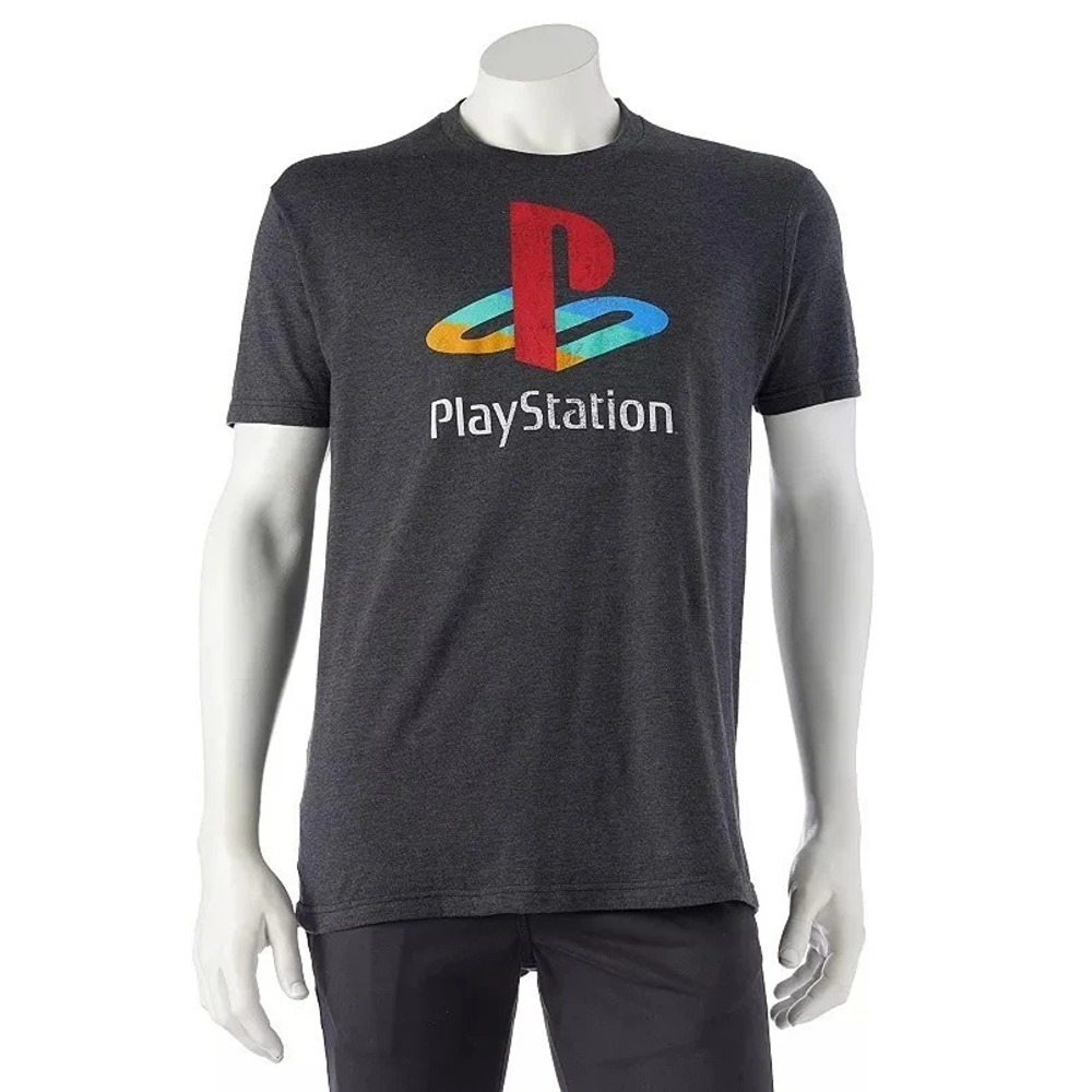 Ripple‎ Junction Official PlayStation Distressed Logo Men's T-Shirt - S